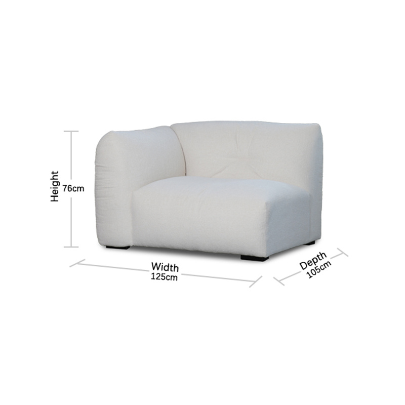 Bread Sofa—1 Seat Left Arm sizes
