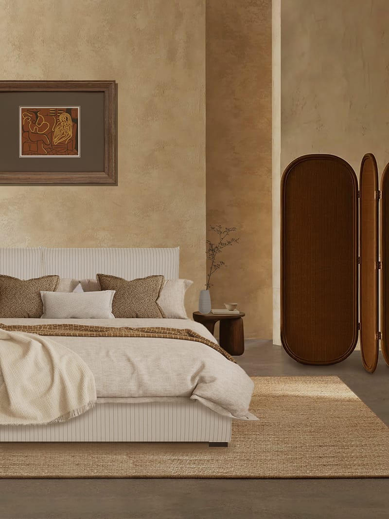 Kamar Tidur Alami dan Hangat yang Santai dan Nyaman