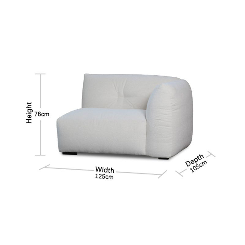 Bread Sofa—1 Seat Right Arm sizes