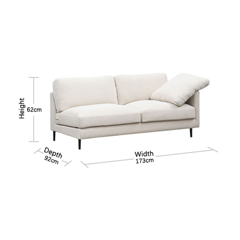 Easton Modular Sofa—2 Seat Right Arm Sizes